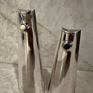 COHR DENMARK Hans Bunde Modern Silver Salt and Pepper Shakers silverplate